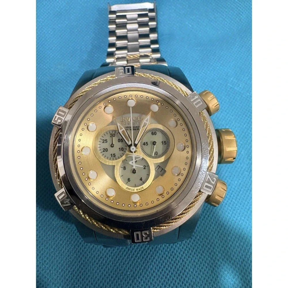Invicta Reserve Bolt Zeus 0832 Swiss Chronograph 53mm Two Tone Watch